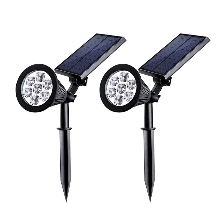 7 Leds Warm White Lawn Landscape Lamp Spot Light Solar Garden Outdoor Spotlight IP65 Waterproof