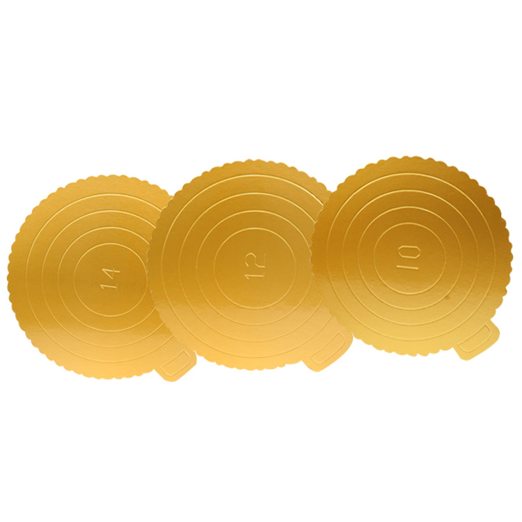 customized disposable printed scalloped cake board foil paper