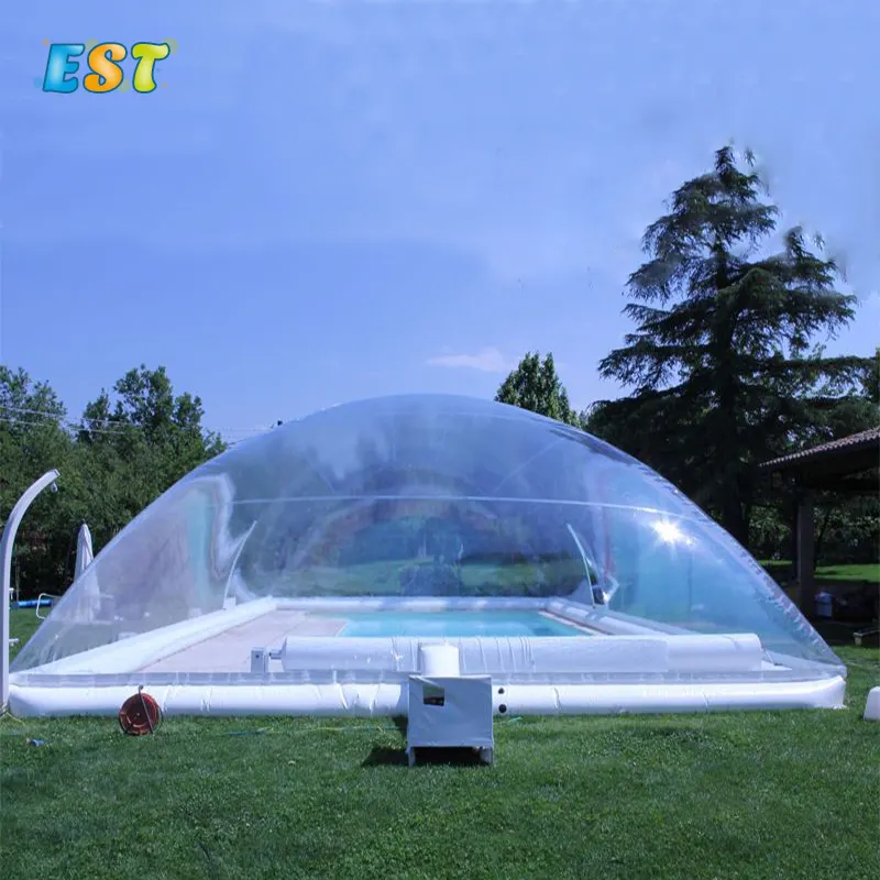 Customized outdoor clear inflatable pool cover inflatable dome for pools