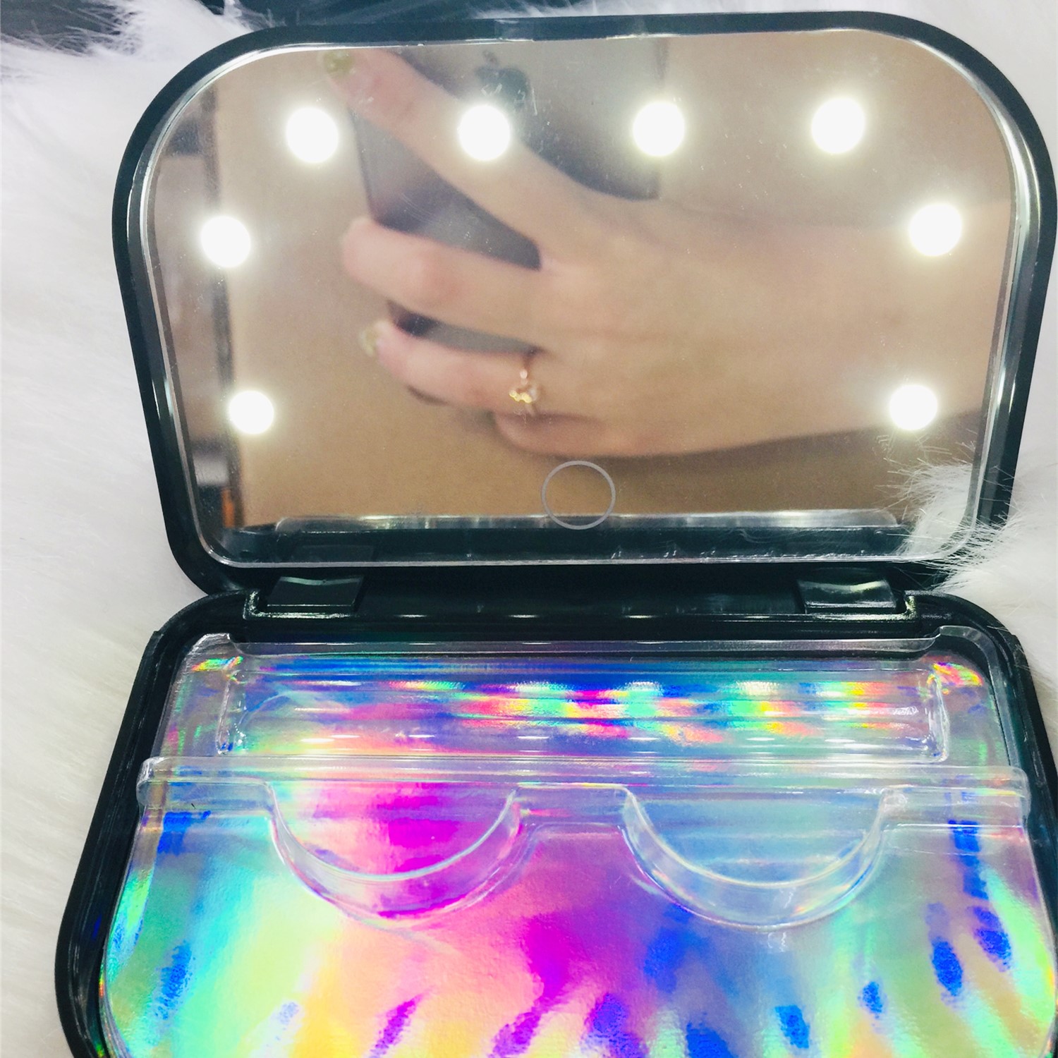 2020 hot selling 3d mink strip lash suitcase led lashes case packaging box 5d 25MM long lashes vendor acrylic case