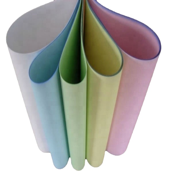 Manufacturer Custom Carbonless Copy Paper Roll 2 Plys Pink Yellow White OEM Wood HEN Pulp Plastic Color Material Machine Origin