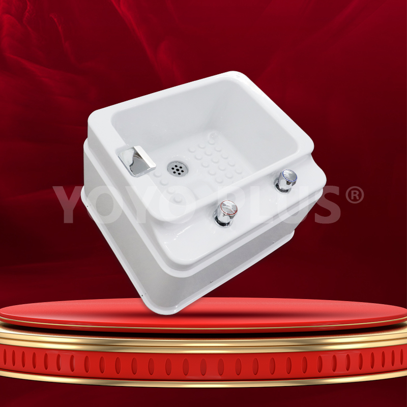 Factory Price High Quality Hotel Foot Massage Plastic Pedicure Foot Spa Bowls Sink with Drain Foot Rest
