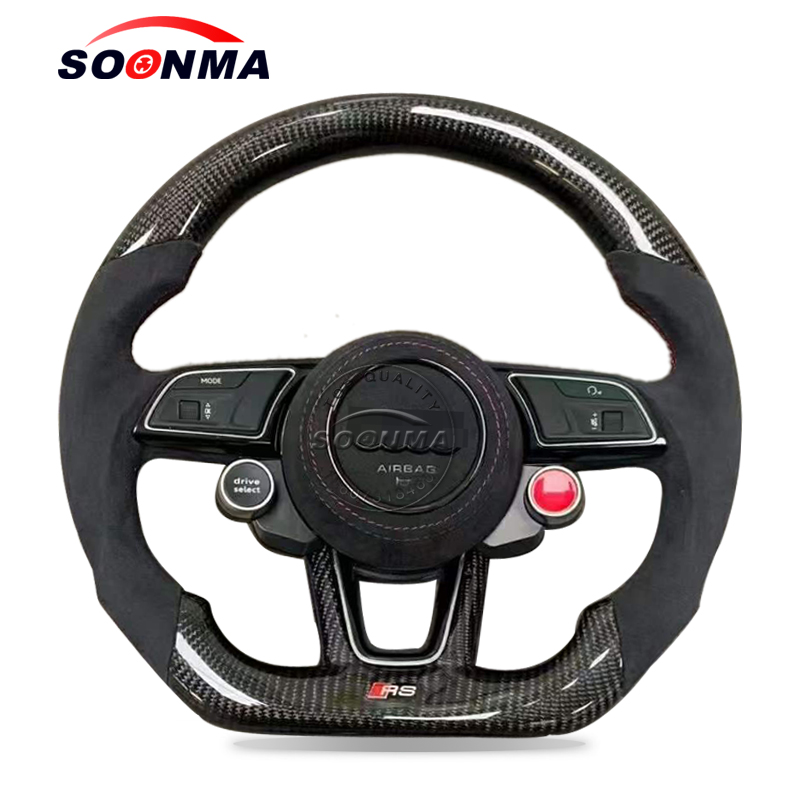 Compatible With Audi Rs3 Rs4 Rs5 Rs6 Rs7 S3 S4 S5 2017-2020 100% Real Carbon Fiber Steering Wheel
