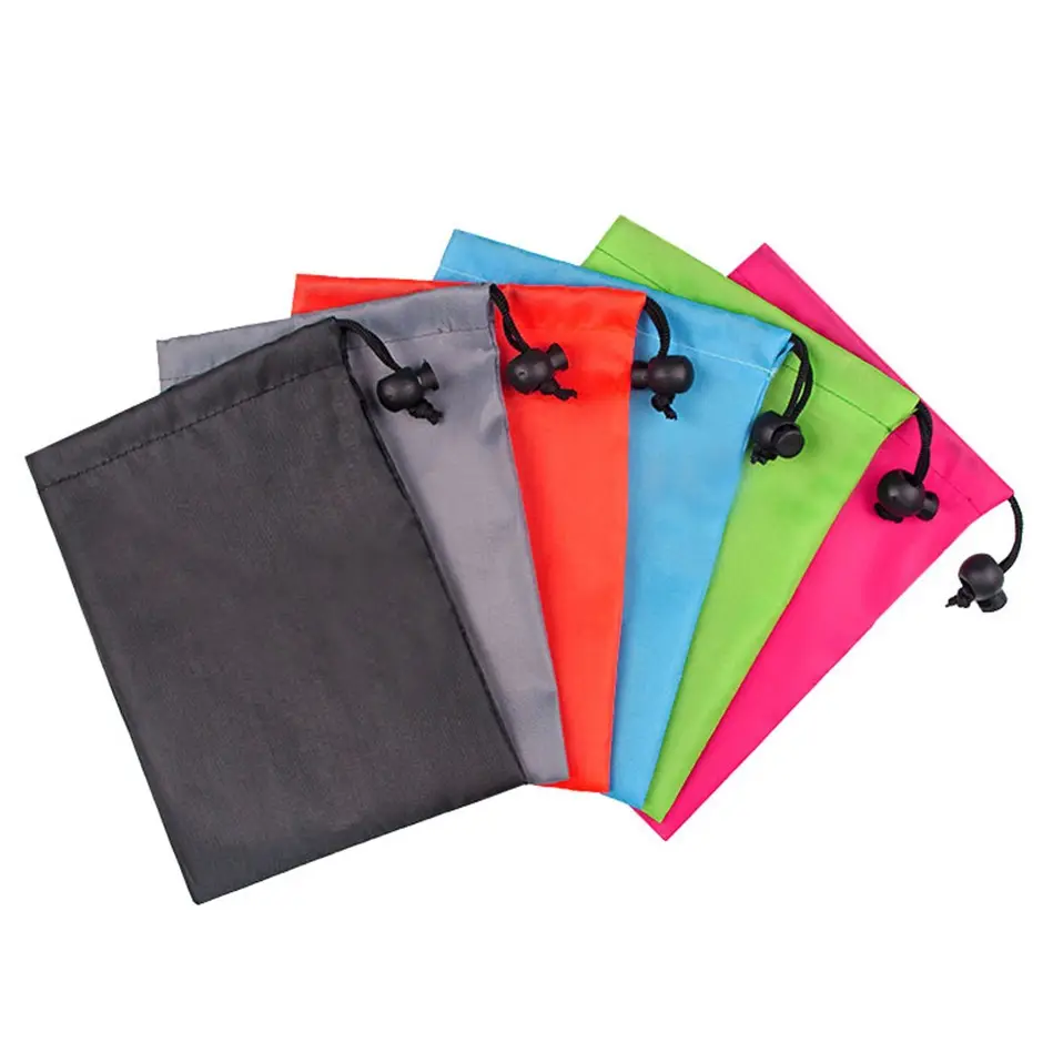 Custom Logo Promotional Gift Packaging Polyester Drawstring Pouch Bag