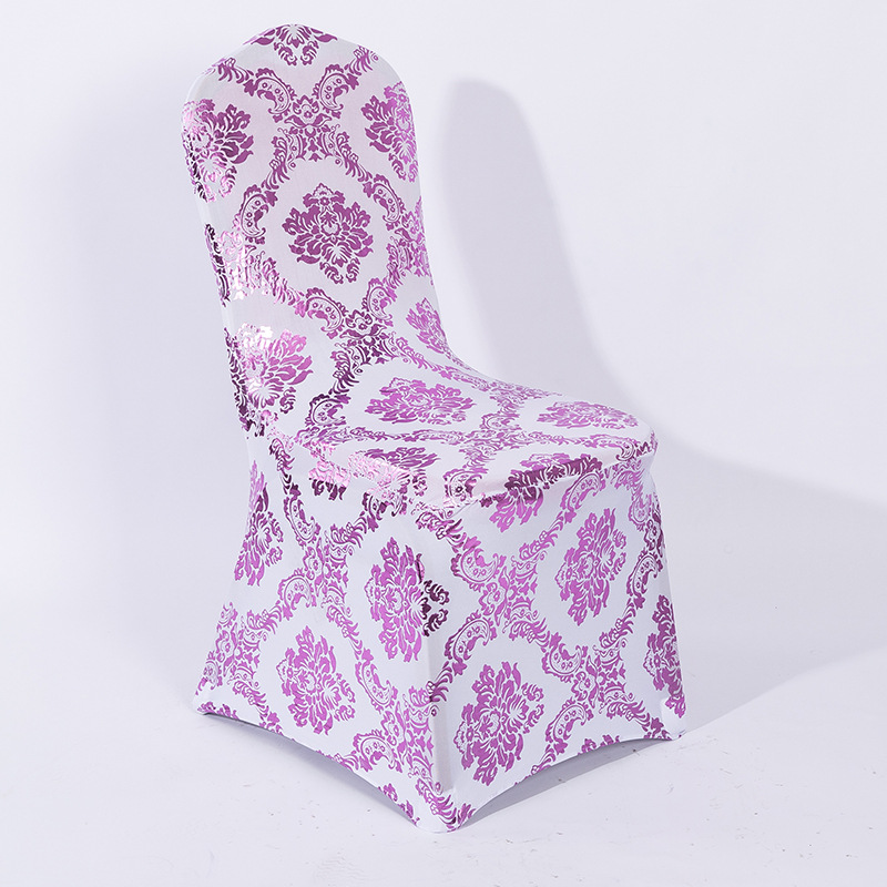Wholesale hotel wedding one-piece high quality hot printed stretch dining elastic chair cover