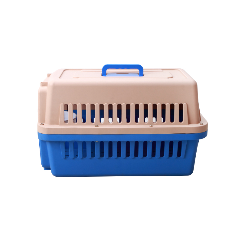 Quality Ventilation Airlines Approved Plastic Removable Durable Cat Dog Carrier Travel Trolley Outdoor Cage Pet Air Shipping Box