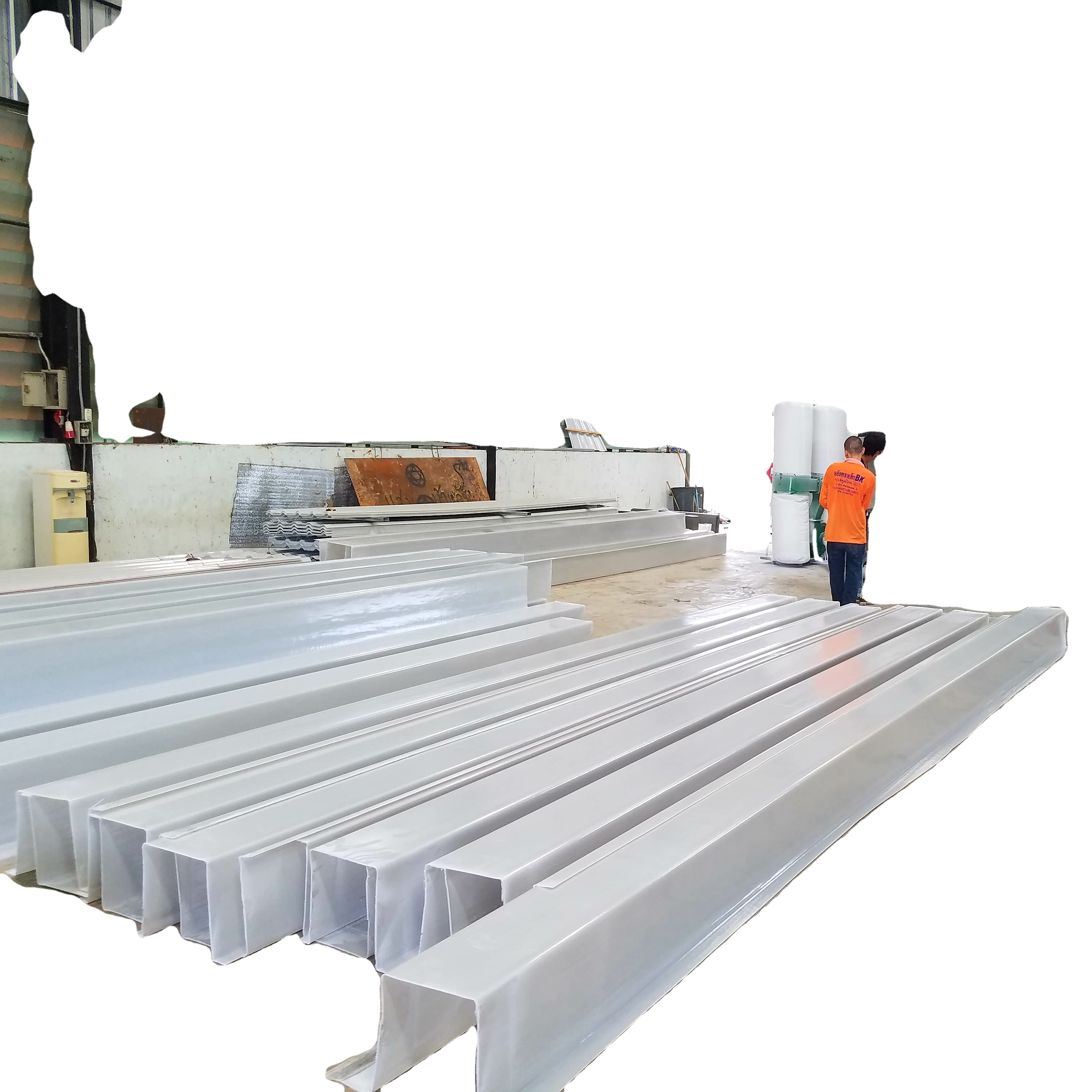 DNUO Panel Machine for FRP fiber GRP drain Rain water Collector Gutter with easy installation
