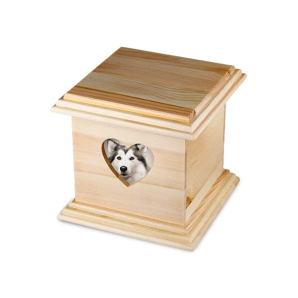 Wooden funeral supplies urn pine pet urn animal urn small wooden box