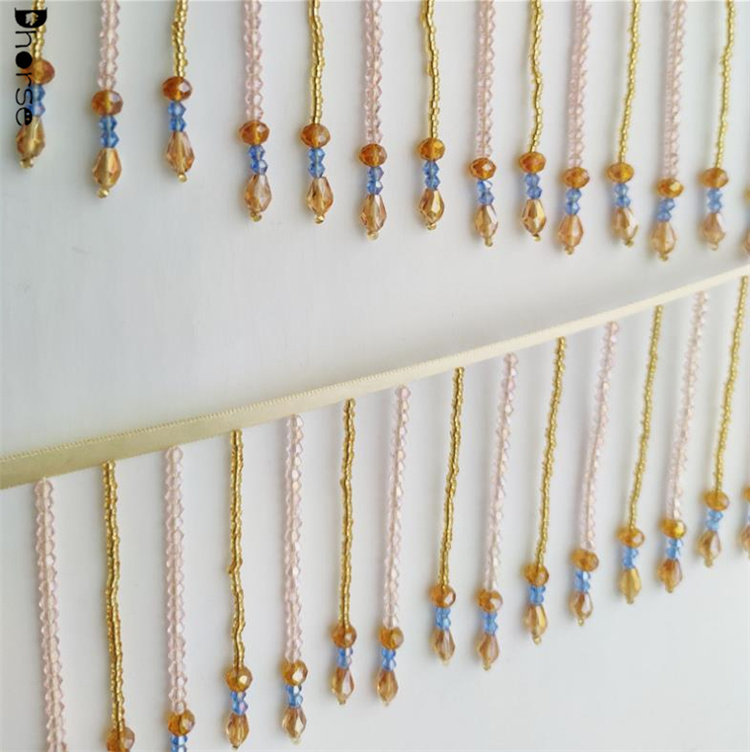 Factory direct handmade trim beaded tassel fringe