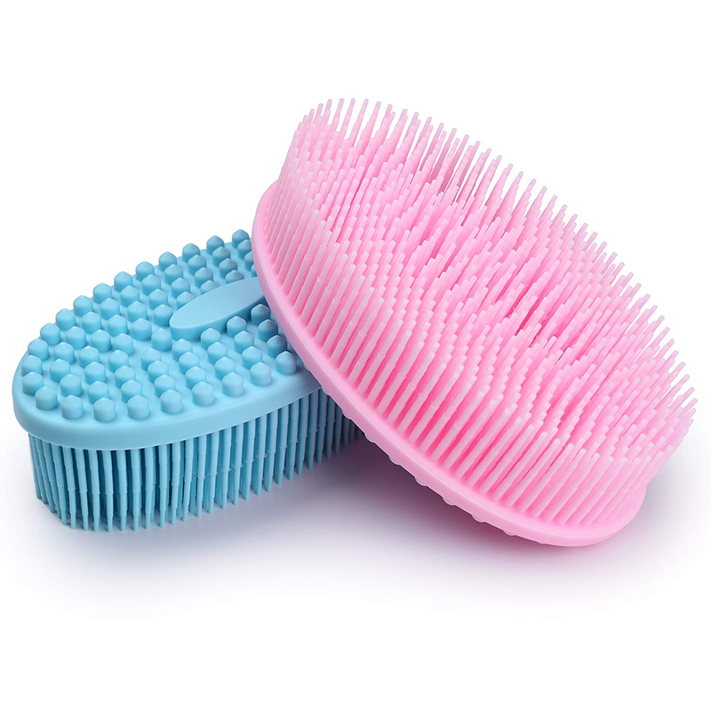 BPA free Silicone Bath Body Clean Brush for Gentle Exfoliating on Softer, Glowing Skin