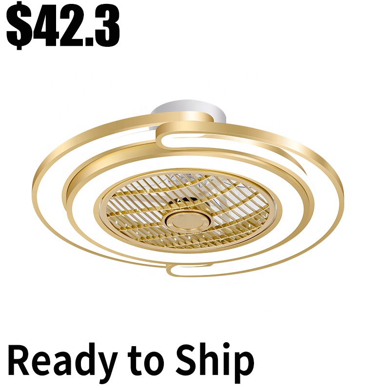 bladeless ceiling fan with light for bedroom dimming with remote control