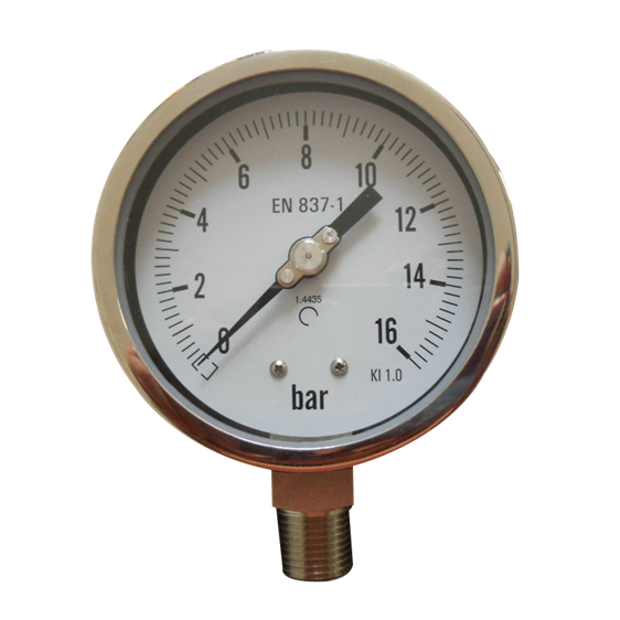 HF 60 мм/2,5 "все нержавеющие масляные воды Аммиака манометр