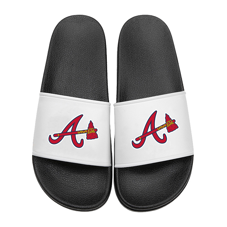 Black Footwear Designer Baseball Team Logo PVC Slides Men's Customized Sandals Printed EVA Custom Slippers Slides