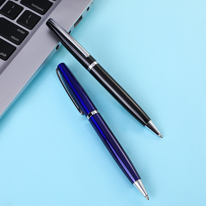 Custom promotional promotion high quality metal aluminum gold golden ballpoint pen with print logo