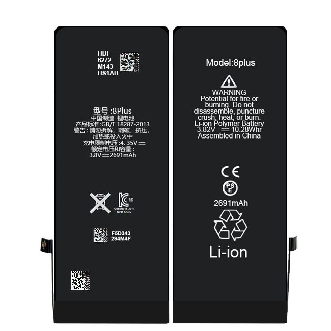 Супер большой емкости полимерный oem 8 plus, 8 plus, 2691mah батарея для мобильных телефонов