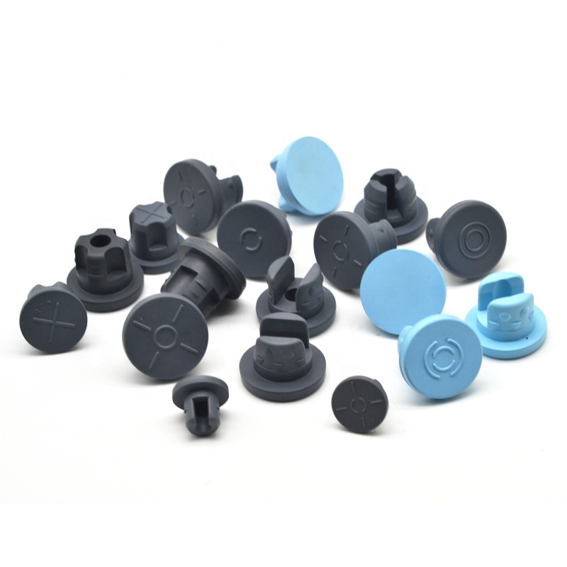 glass bottle with machine made rubber stopper