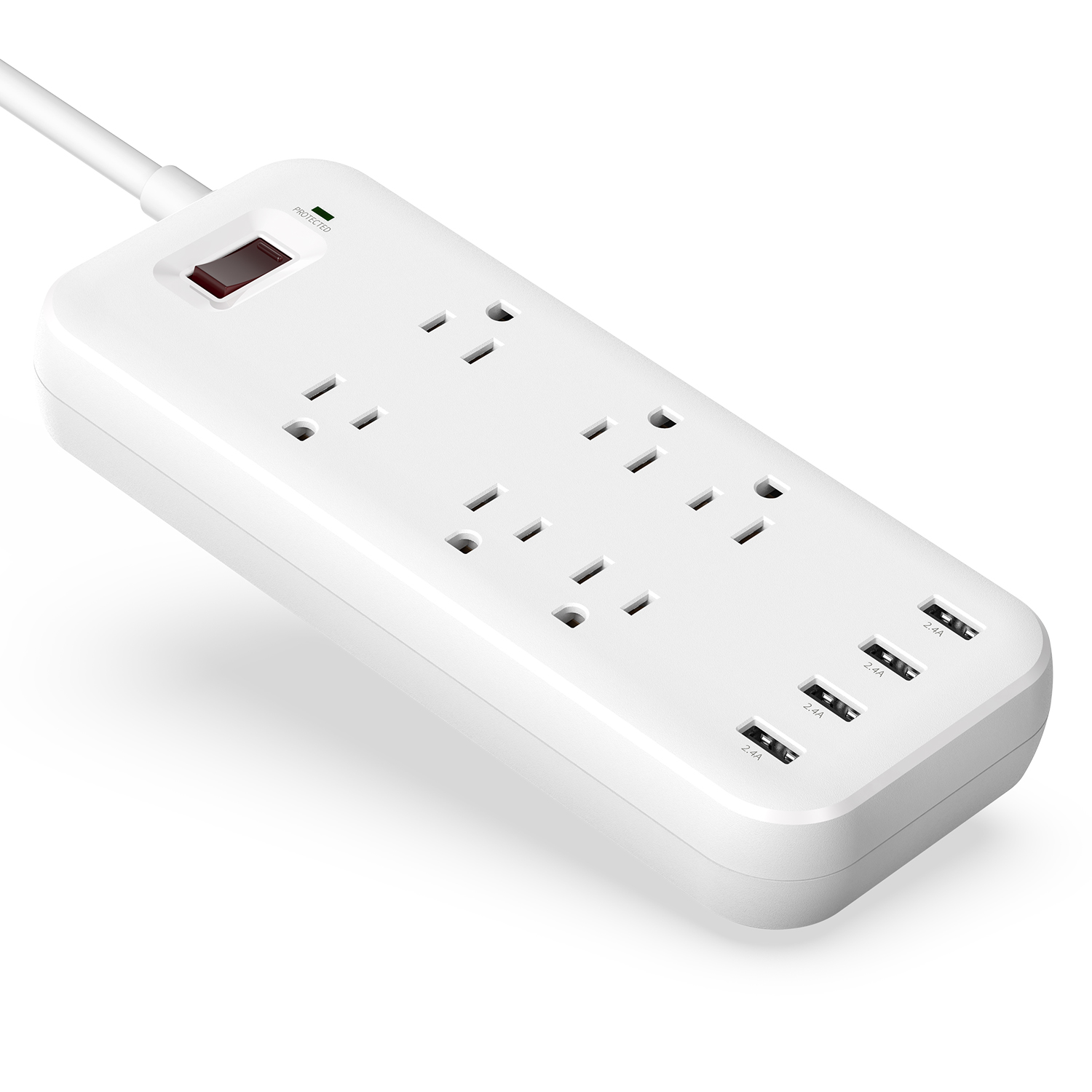 Новый дизайн розетки переменного тока USB штекер 6 футов шнур электрический стабилизатор напряжения американский стандарт удлинительная розетка удлинитель