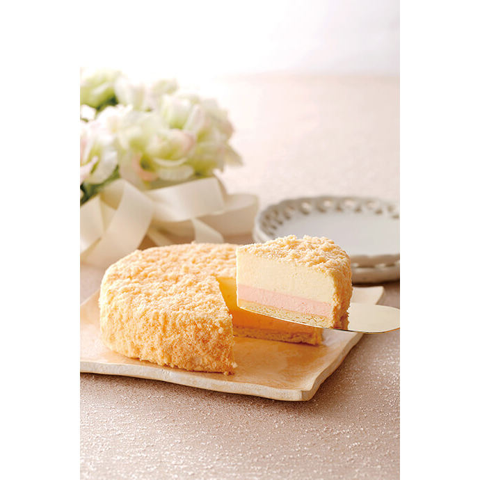 Japanese popular round delicious peach christmas moist cheese cake