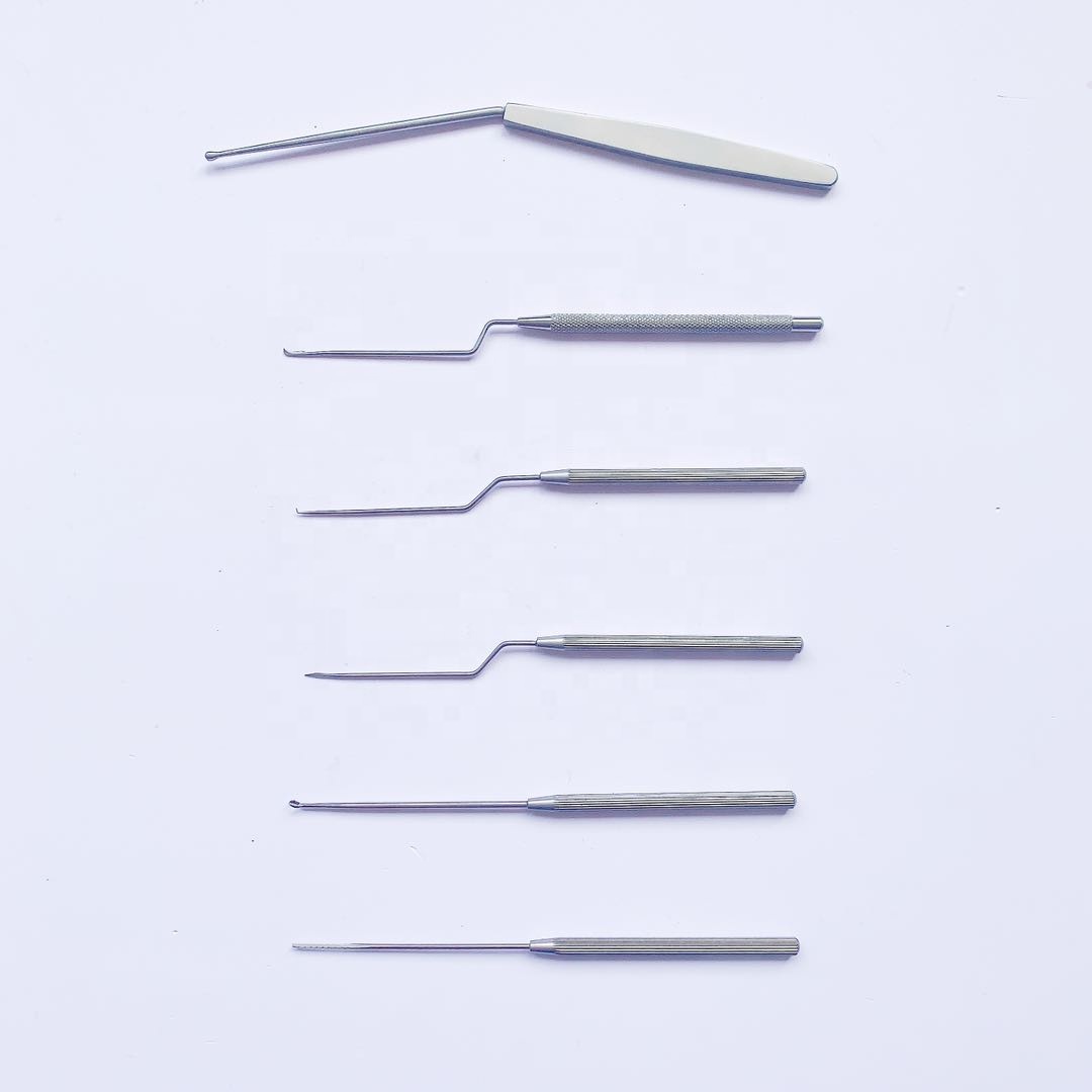 High quality Curtte Probe Cerumen Hook cotton applicator ENT instruments middle ear microsurgery instruments set