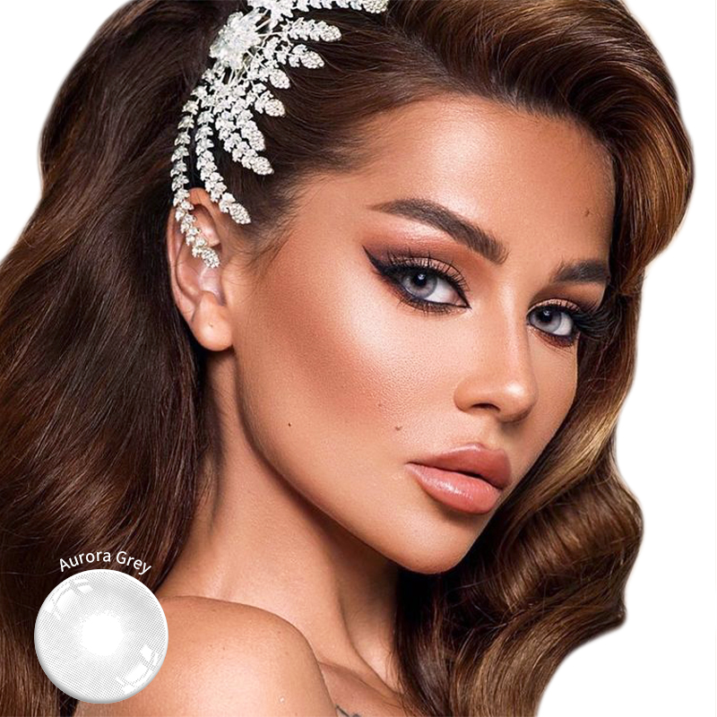 Grey contact lenses symphony collection candy eye lens brown yearly natural colored contact lenses