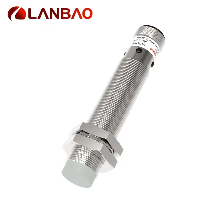 Индуктивный беспроводной Бесконтактный переключатель Lanbao M12, цилиндрический датчик положения с защитой цепи