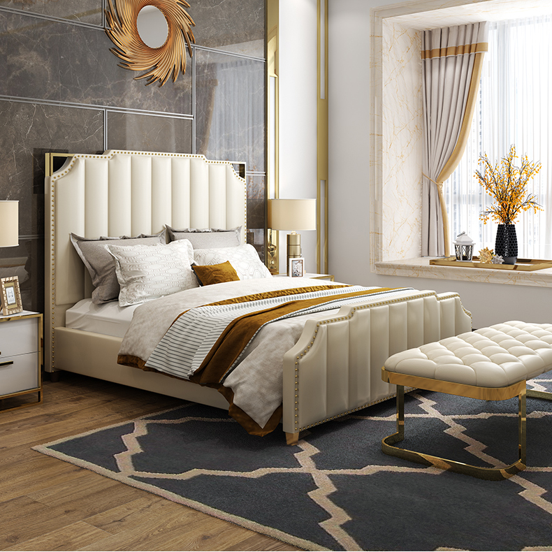 Современная Роскошная итальянская новейшая кровать для хранения Queen King Size