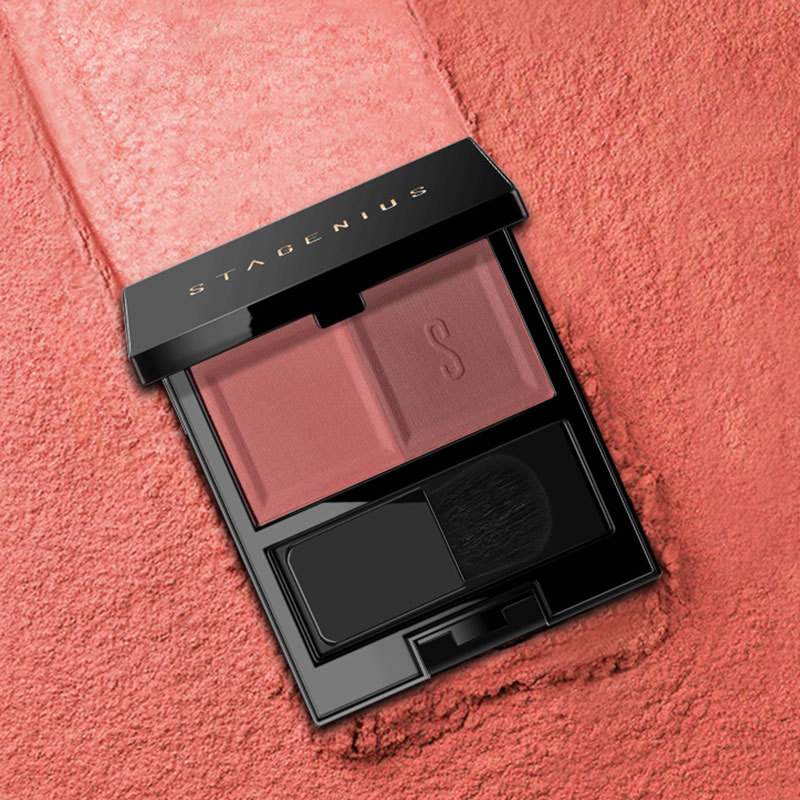 Double Color Low Moq Custom Private Label Matte Vegan Powder Blush Palette