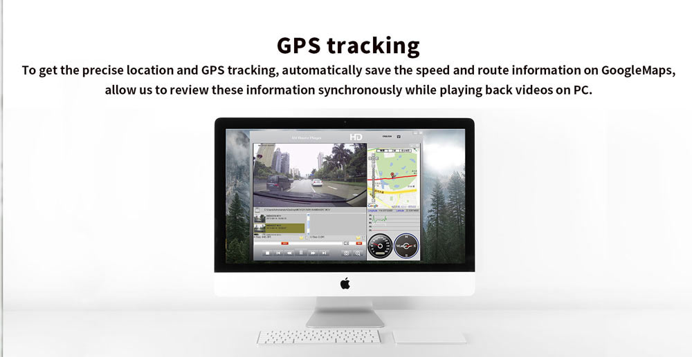 Best Full HD 4K Driver Dashboard Camera WIFI GPS Logger with 1080P Reverse Camera