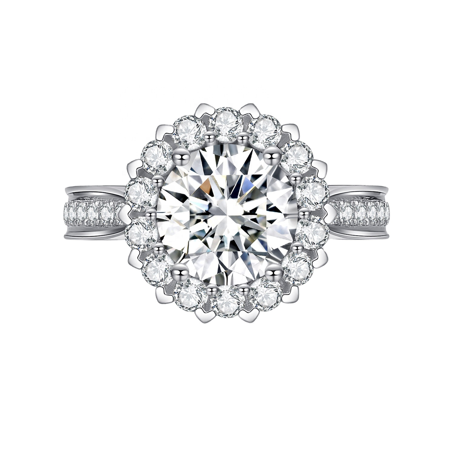 Меган Производитель Прямая продажа Moissanite обручальные кольца женские ювелирные изделия подарок на заказ для вечеринки трендовые ОЕМ бриллианты