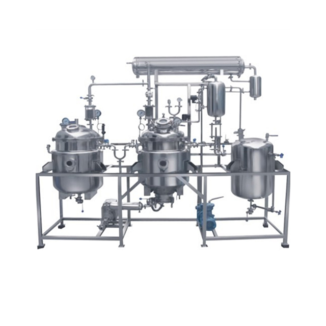 Hot single 50L~ 100L stainless steel vacuum chinese herbal extraction and small multifunctional concentration tank unit