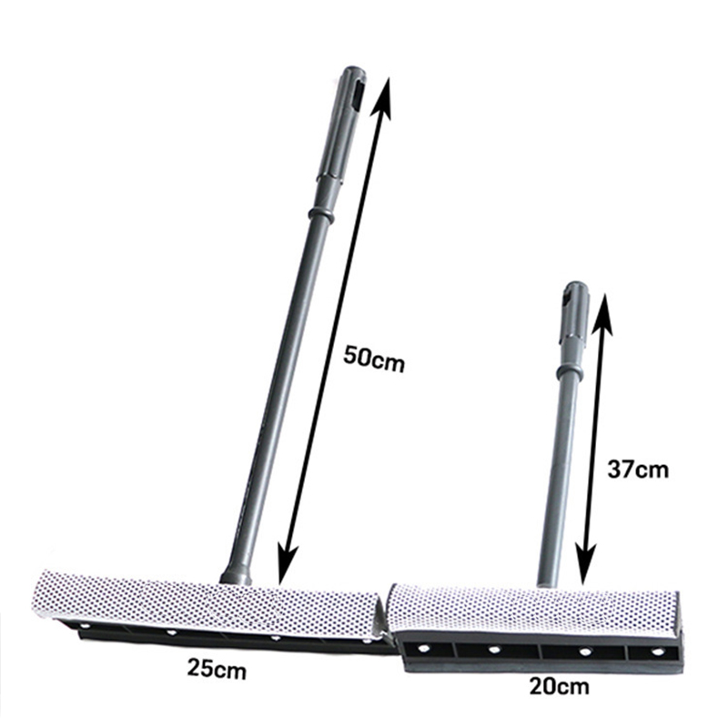 Car Window Squeegee with Extension Pole, Long Handle and Double Protection for Sponge, Professional Squeegee with 20 Inch Handle