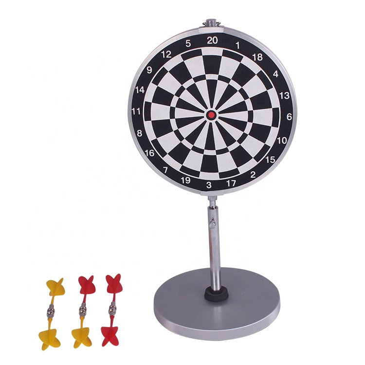 Детская настольная металлическая dart игрушка 8 дюймов двухсторонняя алюминиевая Магнитная мишень для игры в дартс игровой набор с одной главной балкой с крючком и пьедестал