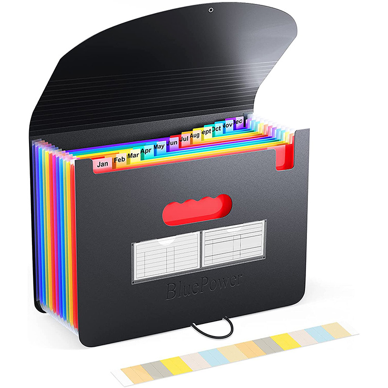 Top Fashion Personalised Paper Office Holder Multi-Color Modern 24 Pockets File Organizer Folder