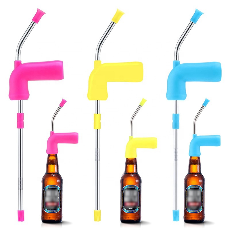 Best Seller 2021 Portable Party Beer Snorkel For Glass Bottle Beer Pong Beer Game