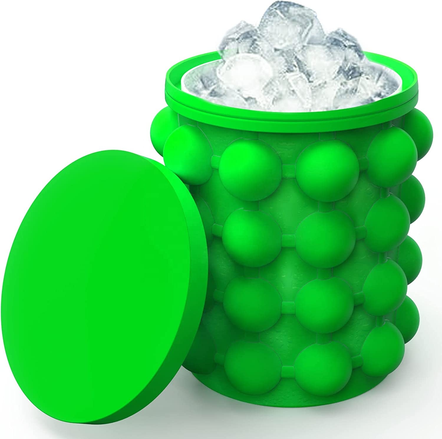 Формователь кубиков traysilicone ведро льда с крышкой, без добавления бисфенола А 2 в 1 портативная машина для изготовления кубиков льда, форма кубика льда Genie для мультфильма «Холодное сердце whiskeyc