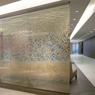 10mm Laminated Fabric Glass Sandwich Decorative Glass for Curtain Wall