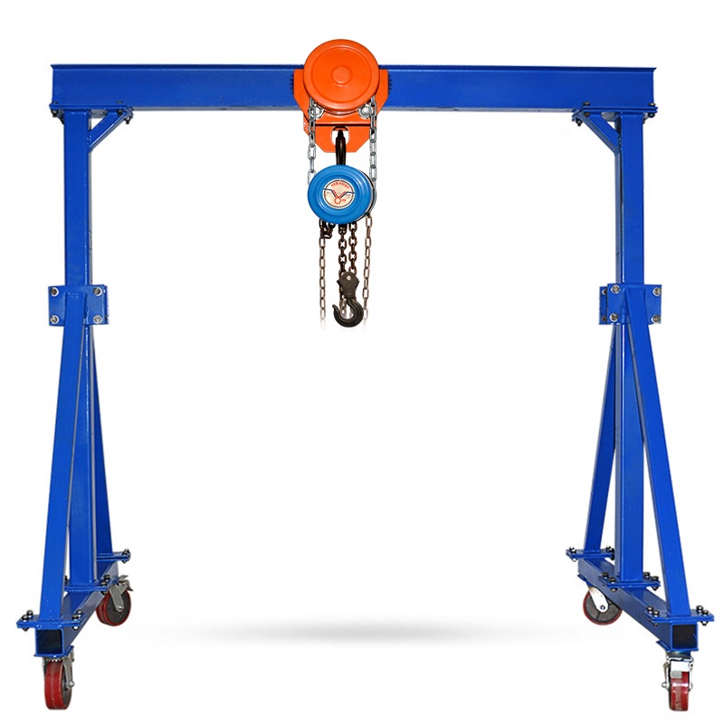 adjustable height customized 1 2 3 5 10 ton small mini mobile portable gantry crane with 4 wheels 5ton gantry crane price