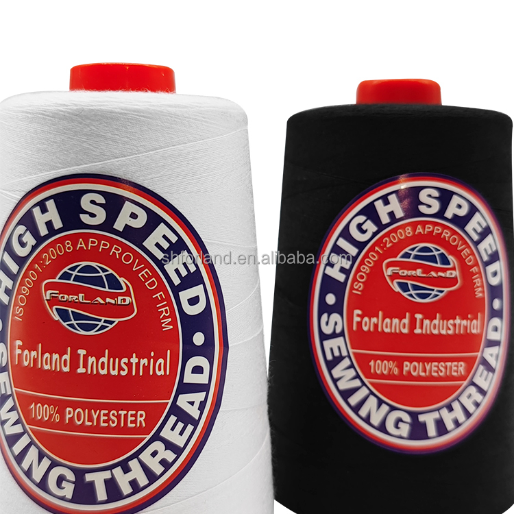Wholesale 40/2 3000yds 100% Polyester Sewing Machine Thread Black White Color