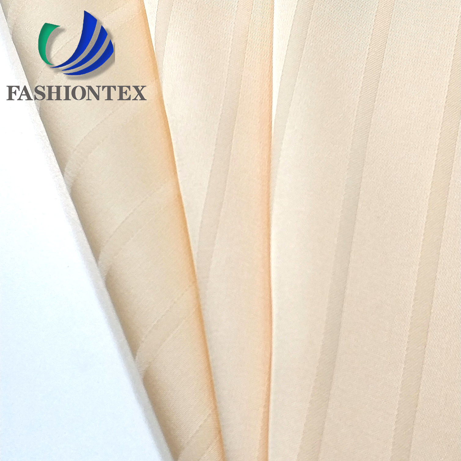 Fashiontex 50D strip stretch satin chiffon fabric polyester spandex mixed stretch fabric
