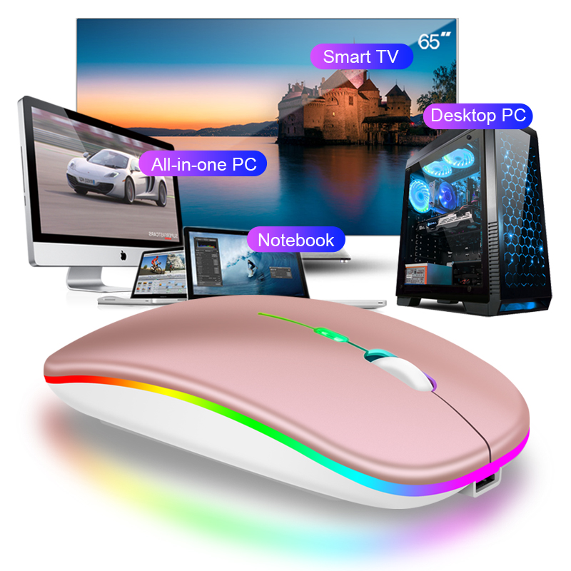 Оптовая продажа с завода, беспроводная оптическая компьютерная мышь BT 2,4 ГГц, беспроводная мышь с зарядкой, пользовательские компьютерные аксессуары, эргономичный OEM