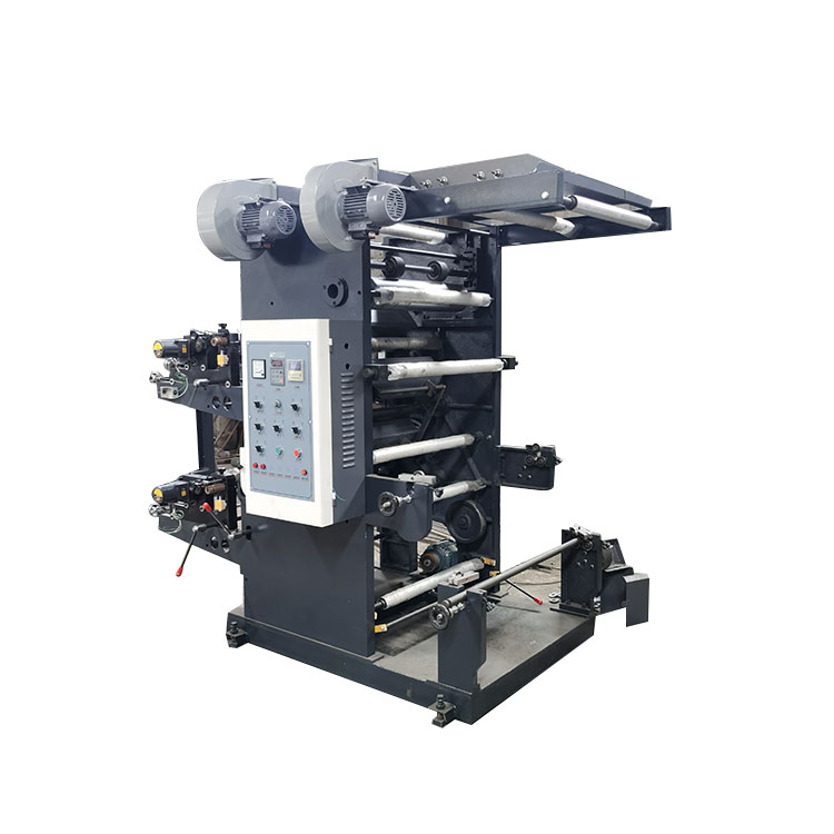 PVC BOPP PE Plastic Film Bag 2 color flexo Printer Roll Film Printing Machine