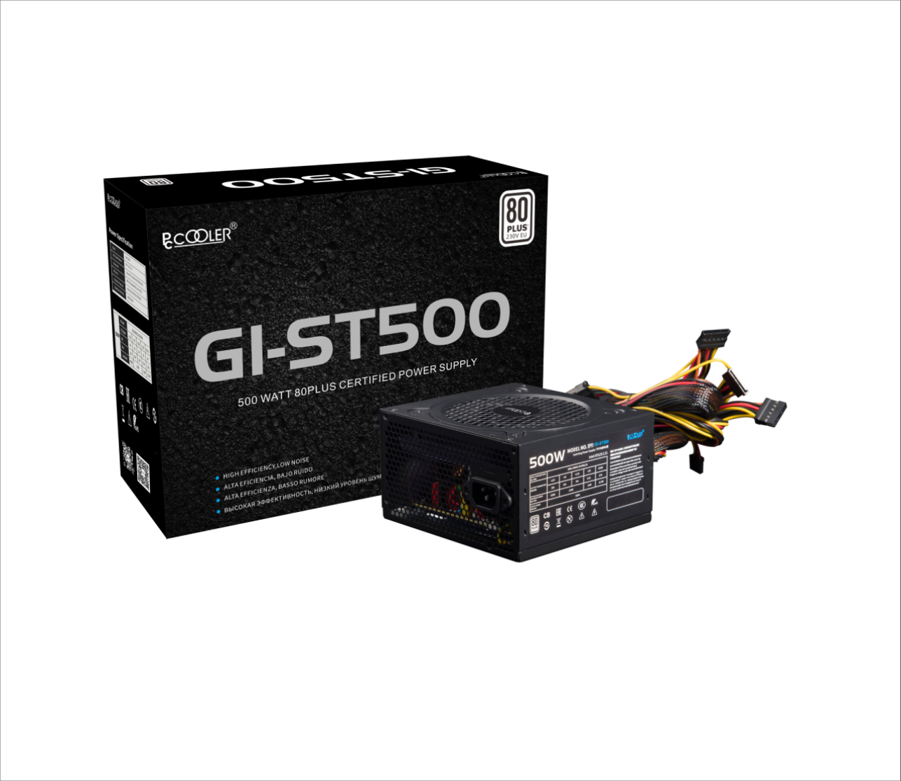 PCCOOLER 80 плюс 230EU с источником питания по стандарту GI-ST500 с CB CE вас CCC сертификат для игр чехлы