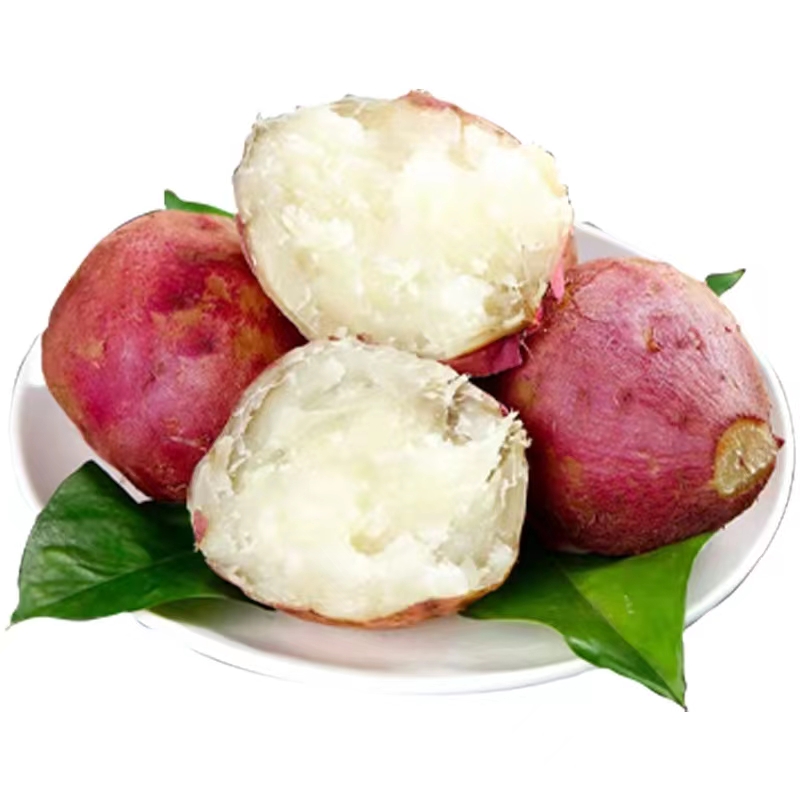 Сладкий и липкий сладкий картофель с белой кожей