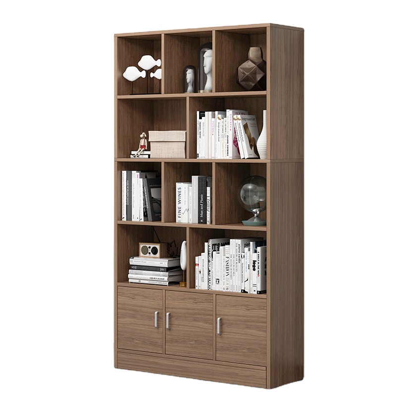 Top quality new design custom contracted wood bookcase simple