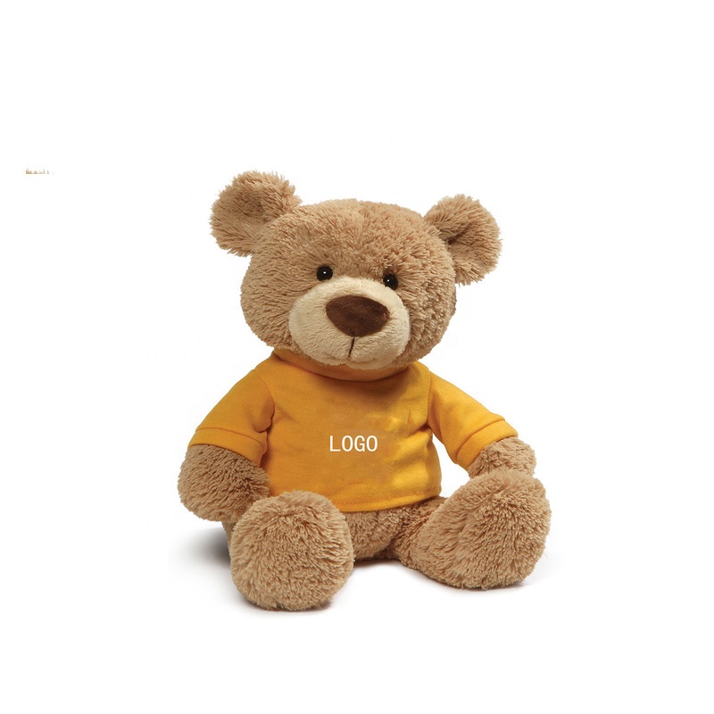 Custom Logo plush teddy Bear Toys with T-shirt Stuffed Promotion Plush Toy Gift