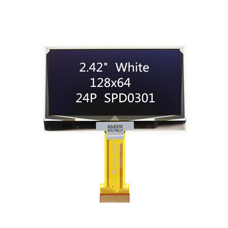 2,4/2,42 дюймовый OLED-дисплей с разрешением 128x64, интерфейс SPI IIC, белый