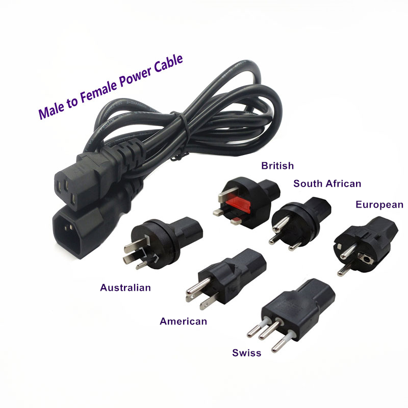 Япония AU EU US UK вилкой 2Pin 3-контактный разъем IEC C13 для C14 10A 250V питания кабель-удлинитель переменного тока Шнур электропитания от сети переменного тока для электрического гриля компьютер