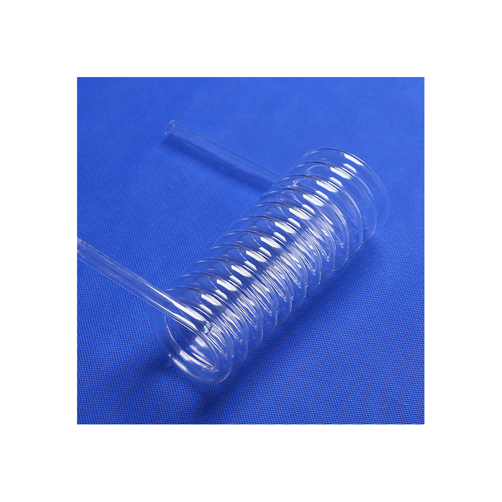 Customized clear Quartz Pipe Spiral quartz tube glass for Heater