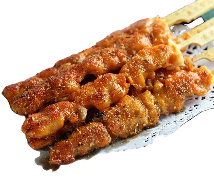 Халяльная пища, замороженная жареная курица, шпажки Moslem Foods, бренд Zezon, картонная упаковка 10 кг
