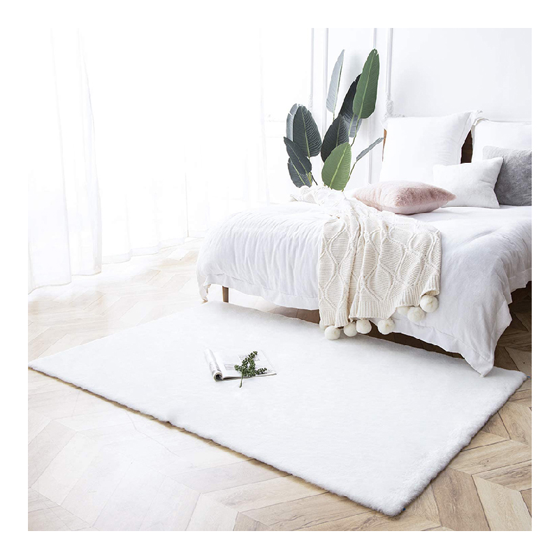 Home decor ultra soft fluffy rugs faux rabbit fur rugs carpets plush faux fur sheepskin rug carpet for living room